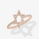 14K rose gold star of david diamond ring