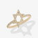 14K yellow gold star of david diamond ring