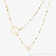 14K yellow gold two to tango circle necklace