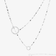 14K white gold two to tango circle necklace