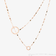 14K rose gold two to tango circle necklace