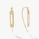 14K yellow gold interlocking rectangle hooked on hoops