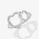 14K white gold interlocking diamond heart ring
