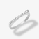 14K white gold geometric single band diamond ring