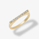 14K yellow gold Geometric single band diamond ring