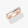 Geometric Double Band Diamond Ring