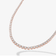 14K rose gold graduating diamond tennis necklace