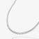 14K white gold graduating diamond tennis necklace