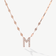 14K rose gold diamond initial pendant necklace