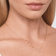 Diamond initial pendant necklace - on model