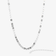 14K white gold square chain necklace