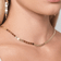 Square chain necklace - on model