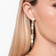 SQUARE CHAIN FRONT TO BACK LINEAR EARRINGS