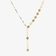 14K yellow gold kite and blake chain remix lariat necklace