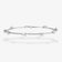 14K white gold fancies curve link diamond bracelet