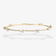 14K yellow gold fancies curve link diamond bracelet