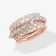 14K rose gold kinetic baguette diamond spinner ring