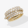 14K yellow gold kinetic baguette diamond spinner ring