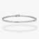 14K white gold vertical row baguette diamond tennis bracelet