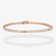 14K rose gold vertical row baguette diamond tennis bracelet