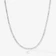 14K white gold vertical row baguette diamond tennis necklace