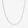 14K yellow gold vertical row baguette diamond tennis necklace