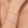 Solo diamond moveable bar bracelet - on model