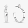 14K white gold wide solo diamond sunrise huggies