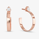 14K rose gold wide solo diamond sunrise huggies