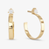 14K yellow gold wide solo diamond sunrise huggies