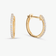 14K yellow gold mini pave diamond huggies
