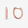 14K rose gold mini pave diamond huggies