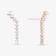 14K rose gold diamond tennis linear ear crawlers
