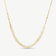 14K yellow gold square and petite nude chain necklace