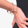 Edged hollow hinge bangle - on model