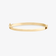 14K yellow gold edged hollow hinge bangle