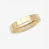 14K yellow gold thin flash tile ring