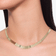 Graduating flash tile necklace - on model