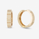 14K yellow gold mini thin flash tile hoops