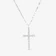14K white gold elevated diamond everyday cross necklace