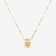 14K yellow gold kinetic diamond pendant necklace