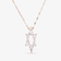 14K rose gold baguette diamond star of david necklace