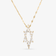 14K yellow gold baguette diamond star of david necklace
