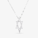 14K white gold baguette diamond star of david necklace