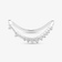 14K white gold curved solo diamond constellation ring