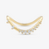 14K yellow gold curved solo diamond constellation ring