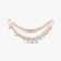 14K rose gold curved solo diamond constellation ring