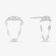 14K white gold solo diamond blake draping studs