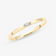 14K yellow gold solo baguette diamond ring