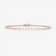 14K rose gold graduating diamond tennis bracelet